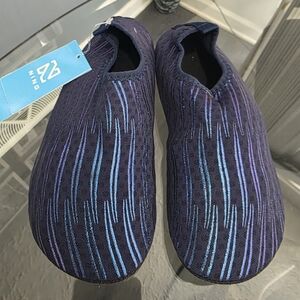 Blue and Purple Slip-On Shoes. Size 36/37.  6/6.5. New